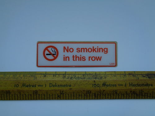 No Smoking self adhesive sign