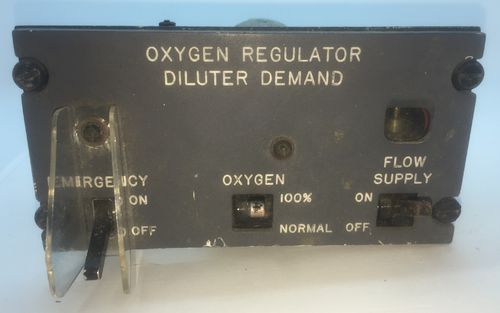 Boeing oxygen regulator panel.