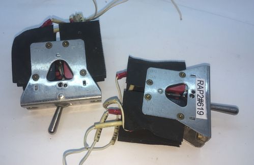 Real aircraft overhead panel switches.