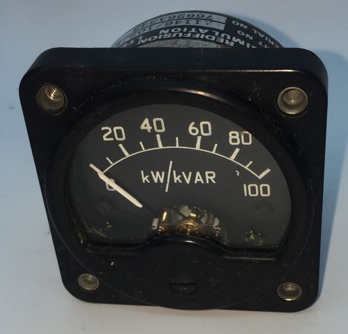 Electrical kW/kVAR gauge.
