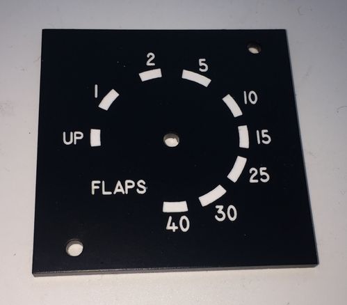 Flaps gauge back plate