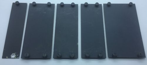 Set of 5 real metal blanking plates