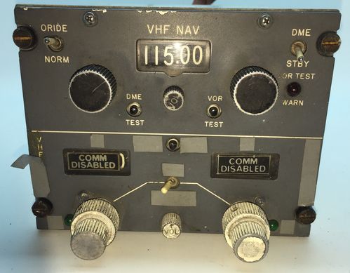 Gables Combined VHF/COMM & VHF NAV Panel (Rare)
