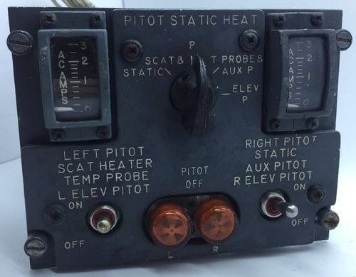 Pitot Static Heat panel, Boeing classic overhead panel
