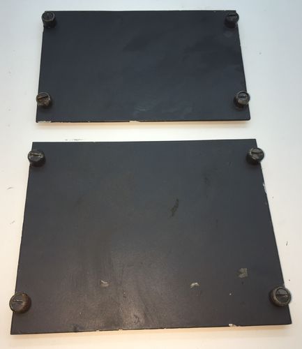 Pair of metal blanking plates